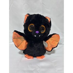 TY Beanie Boos - ECHO the Bat (Glitter Eyes) 9 Inch W/Tags Stuffed Bat Halloween